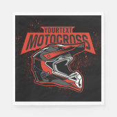 パーソナライズされたダートバイクモトクロスレーシングヘルメット スタンダードランチョンナプキン (正面)
