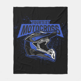 パーソナライズされたダートバイクモトクロスレーシングヘルメット フリースブランケット