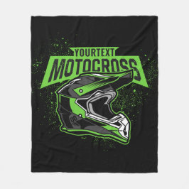 パーソナライズされたダートバイクモトクロスレーシングヘルメット     フリースブランケット