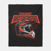 パーソナライズされたダートバイクモトクロスレーシングヘルメット フリースブランケット (正面)
