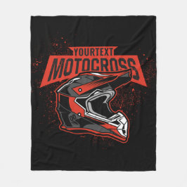 パーソナライズされたダートバイクモトクロスレーシングヘルメット フリースブランケット