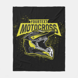 パーソナライズされたダートバイクモトクロスレーシングヘルメット フリースブランケット