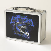パーソナライズされたダートバイクモトクロスレーシングヘルメット メタルランチボックス (裏面)