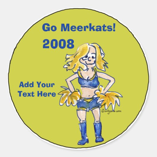 パーソナライズされたチアリーティングシール3 ラウンドシール (正面)