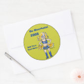 パーソナライズされたチアリーティングシール3 ラウンドシール (封筒)