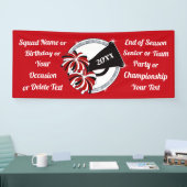 パーソナライズされたチアリーティングバナー 横断幕 (トレードショー)