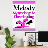 パーソナライズされたチアリーティングラブポスター ポスター (ホームオフィス)