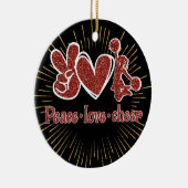 パーソナライズされたチアリーティング飾り セラミックオーナメント (右)