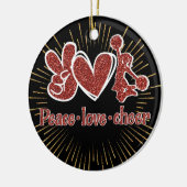 パーソナライズされたチアリーティング飾り セラミックオーナメント (左)