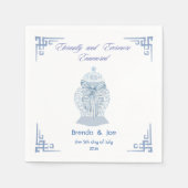 パーソナライズされたチノワセリージンジャージャールズ紙 スタンダードカクテルナプキン (正面)