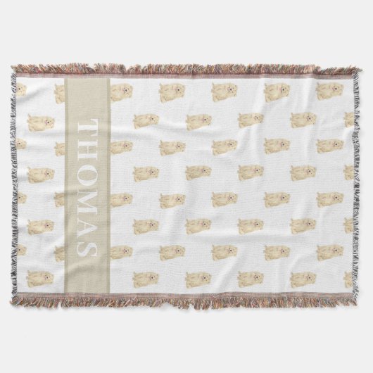 パーソナライズされたチャウチャウ スローブランケット (正面)