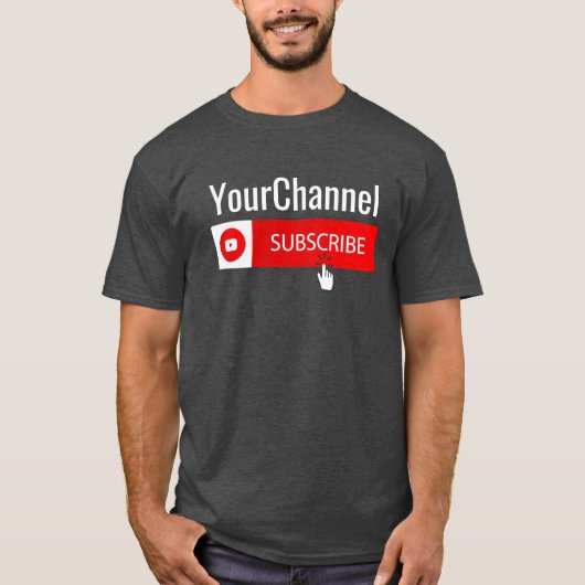 パーソナライズされたチャンネル名のシャツ Tシャツ (正面)
