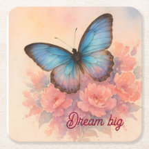 パーソナライズされたチャーミングな水彩ピンクの花のシック