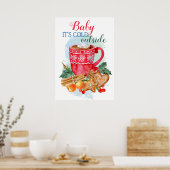 パーソナライズされたチョコレートの水色 ポスター (キッチン)