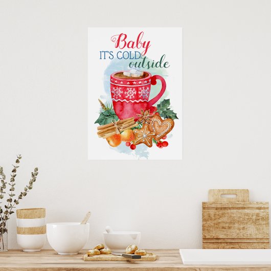 パーソナライズされたチョコレートの水色 ポスター (キッチン)