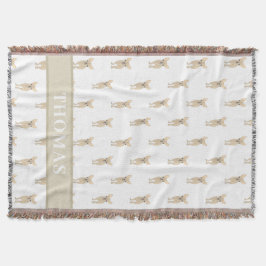 パーソナライズされたチワワ（短毛、フォーンタン） スローブランケット