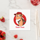 パーソナライズされたチンパンナプキン スタンダードカクテルナプキン (インサイチュ)