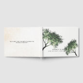 パーソナライズされたツリーズ結婚ラブズゲストブック ゲストブック (全面)