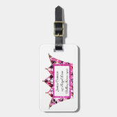 パーソナライズされたティアラ荷物タグ(プリンセス) ラゲッジタグ (正面縦)
