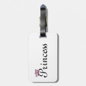 パーソナライズされたティアラ荷物タグ(プリンセス) ラゲッジタグ (裏面縦)