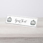 「パーソナライズされたティアラ」 デスクネームプレート (正面)