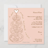 パーソナライズされたティーカップのお誘い 招待状 (裏面)