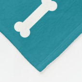 パーソナライズされたティール（緑がかった色）犬の毛布の子犬のギフト フリースブランケット (角)