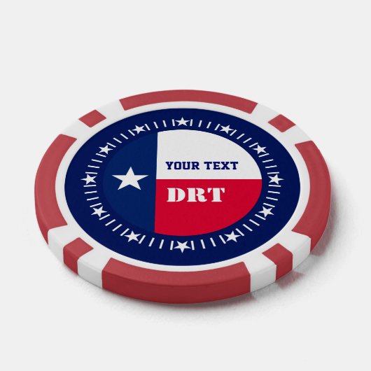 パーソナライズされたテキサス州州旗 ポーカーチップ (シングル)