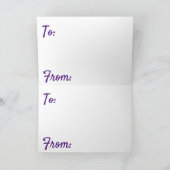 パーソナライズされたテキストと3Dデザインクリスマス シーズンカード (内部)