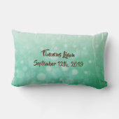 パーソナライズされたテディベア 赤ちゃん 男の子 寝室 ランバークッション (裏面)