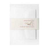 パーソナライズされたテラコッタクリームス結婚クリームス 招待状ベリーバンド (正面例)