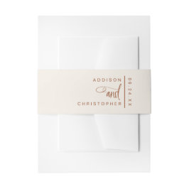 パーソナライズされたテラコッタクリームス結婚クリームス 招待状ベリーバンド