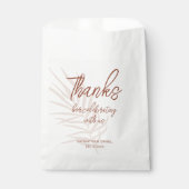 パーソナライズされたテラコッタ結婚ボホ フェイバーバッグ (正面)