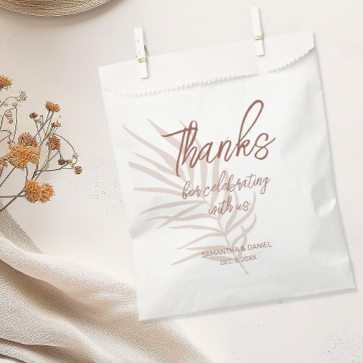 パーソナライズされたテラコッタ結婚ボホ フェイバーバッグ