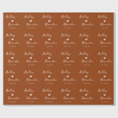 パーソナライズされたテラモダン結婚コッタ ラッピングペーパー (フラット)