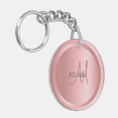 パーソナライズされたテンプレートバラ金ゴールド キーホルダー (正面左)