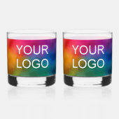 パーソナライズされたテンプレート会社のロ最高のゴ ウイスキーグラス (裏面)