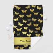 パーソナライズされたテンプレート、蝶、蝶 ゴルフタオル (インサイチュ)