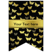 パーソナライズされたテンプレート、蝶、蝶 バンティングフラッグ (第3の旗)