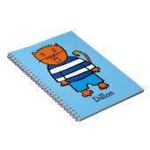 パーソナライズされたディロン・ザ・ネコ ノートブック (右側)