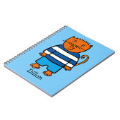 パーソナライズされたディロン・ザ・ネコ ノートブック (左側)