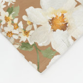 パーソナライズされたデイジーフローラ結婚Keepsakeの フリースブランケット (角)