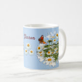 パーソナライズされたデイジー名前をカスタムする コーヒーマグカップ (正面右)