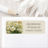 パーソナライズされたデイジー差出人住所ラベル ラベル (インサイチュ)