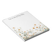 パーソナライズされたデイジー ノートパッド (アングル)