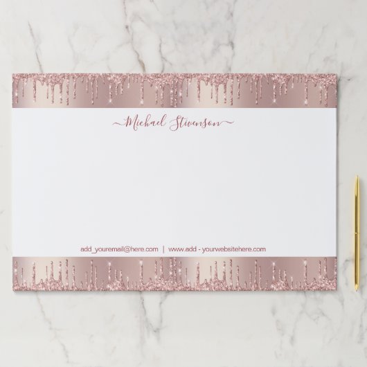 パーソナライズされたデザインあなた自身のバラ金ゴールド紙パッド ペーパーパッド (インサイチュ)