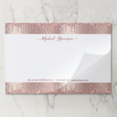 パーソナライズされたデザインあなた自身のバラ金ゴールド紙パッド ペーパーパッド (折り畳み)