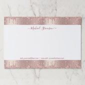 パーソナライズされたデザインあなた自身のバラ金ゴールド紙パッド ペーパーパッド (正面)