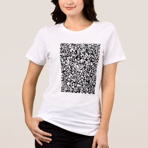 パーソナライズされたデザイン独自のカスタムQRコード トライブレンドTシャツ