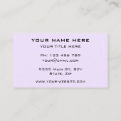 パーソナライズされたデザイン独自の名刺 名刺 (裏面)